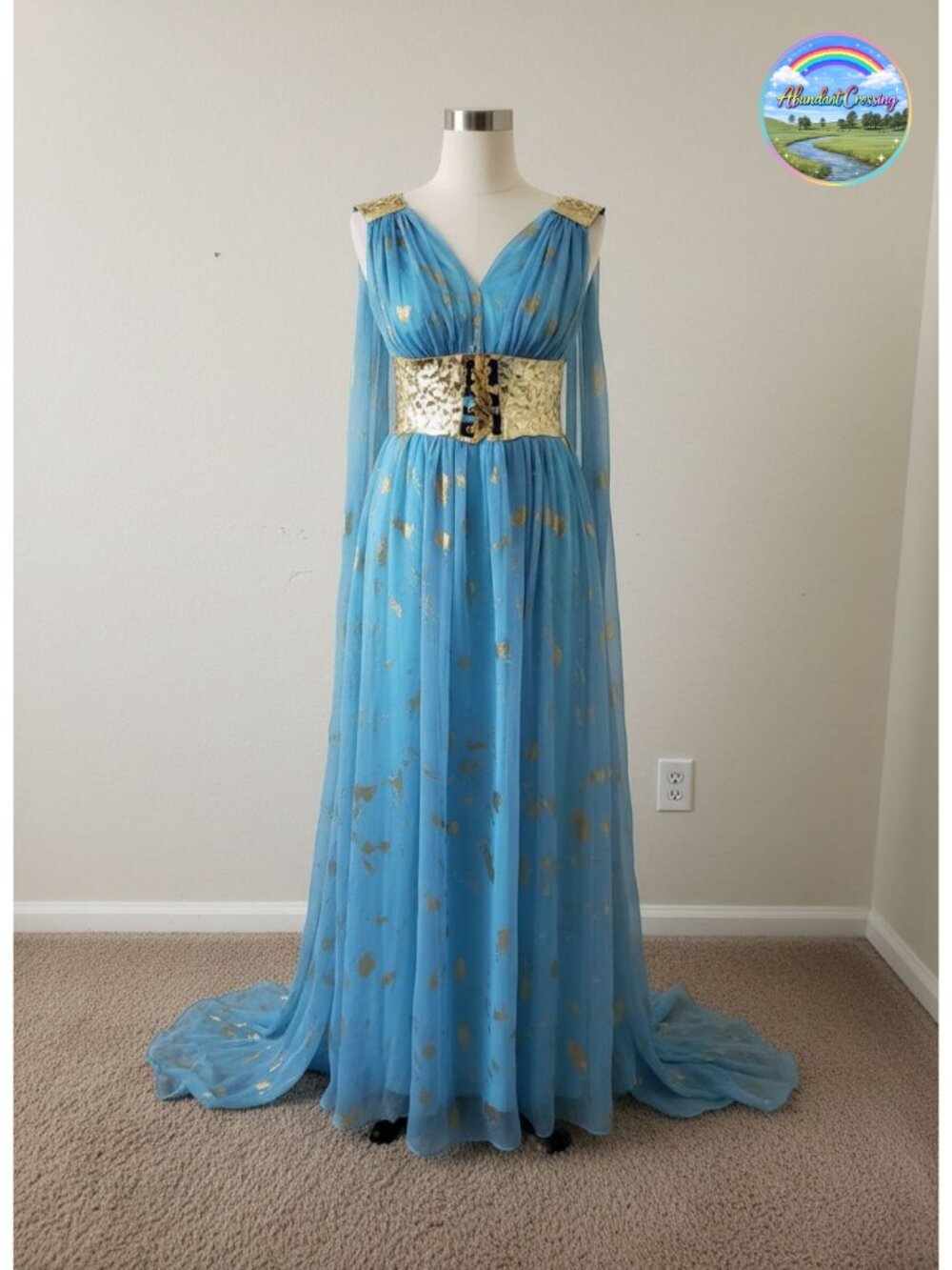 Dragon Queen Costume Chiffon Dress Sleeveless Cosplay Halloween Women